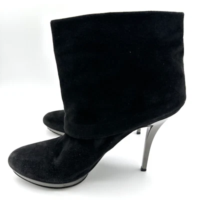 Botines Gucci de gamuza para mujer talla 39,5 negros hechos en Italia Foto 1 de 4