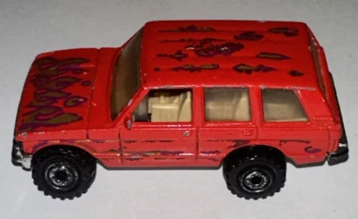 Range Rover serie lanzallamas Hot Wheels rojo llamas suelto 1:64 diecast 1989 Foto 1 de 4