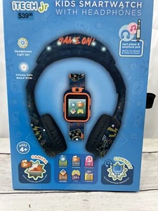 iTech jr Kids Smart Watch Headphones Black Gamer theme - Picture 1 of 10
