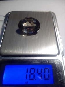 echter leicht bräunlich-gelber natürl. Citrin oval facet ca 15x20 mm ca. 18,4ct - Bild 1 von 5