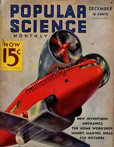 1935 Popular Science December - Bow and arrow hunting; Fracking for gold; boats - Picture 1 of 1