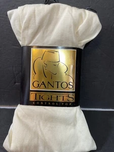 Gantos Tights Control Top Womens Vintage Tights Vanilla Size C NEW - Picture 1 of 6