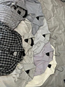 David Donahue Dress Shirt Men 16.5 34/35 LOT 8 Shirts - Picture 1 of 2