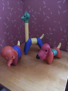 Vintage Tupperware Zoo it Yourself. Complete - Dog, Elephant & Giraffe - Picture 1 of 4