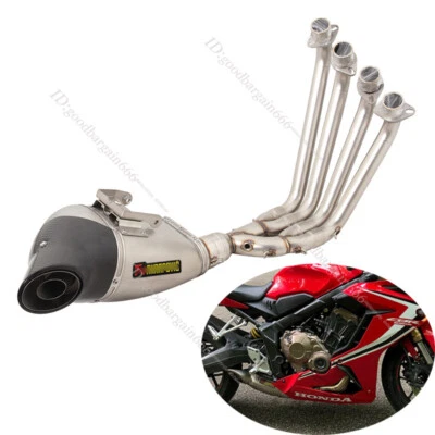 Tubo sistema de escape completo para Honda CBR650R CBR650F CB650R CB650F 2019-2023 Foto 1 de 4