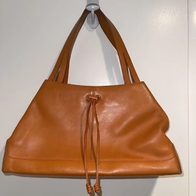 Bolsa de ombro de couro vintage Tod's laranja - Imagem 1 de 4