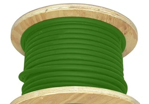 100' 2/0 AWG Copper Welding Cable EPDM Jacket Green 600V - Picture 1 of 2