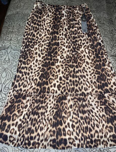 Double D Ranch Vintage Maxi Skirt Size Large Animal Print NWT