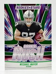 2023 Panini Rookies & Stars Rush Green Michael Mayer RC 12/25 Raiders - Picture 1 of 2