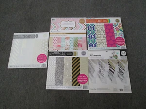 Large Lot of 5 Books Assorted Scrapbooking Sheets 12" x 12" Foiled, NEW - Picture 1 of 6