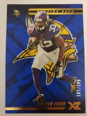 DALVIN COOK 2018 PANINI XR BLUE #'D 181/199. NEW - Image 1 of 3