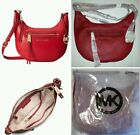 Michael Kors Rhea Small Red Leather Messenger Bag Zip Top NWT $198 factory pack