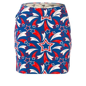 Royal and Awesome Women`s Golf Skort Shooting Pars Blue Stars Skirt Size 2-14 - Picture 1 of 8
