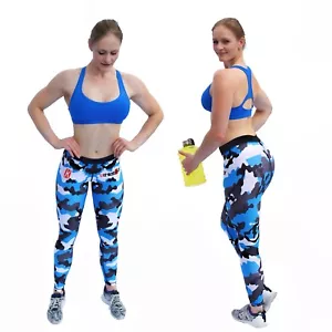 Sports Leggings Laufleggings Jogging Fitness Camouflage Camolegging Gym - Picture 1 of 1