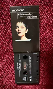 MADONNA RARE I'LL REMEMBER  CASSETTE TAPE SINGLE  WITH HONORS SONG MUSIC SOUND - Picture 1 of 6