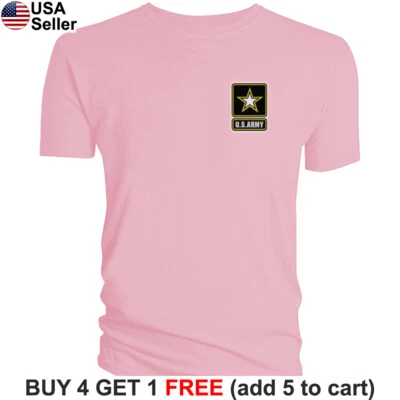 US Army Star T-Shirt Logo Military Patriotic American Gym Armed Forces Strong CH - Image 1 of 4