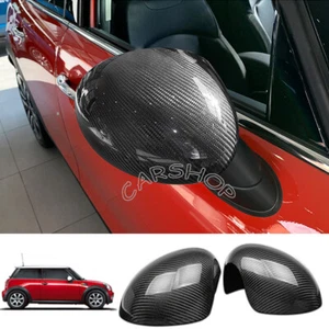 Carbon Fiber Side Mirror Cover Manual Fold For MINI Cooper R55 R56 R57 R58 R60 - Picture 1 of 6