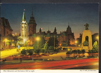 Canada Postcard - War Memorial and Parliament Hill at Night, Ottawa  RR1663 - Image 1 of 2