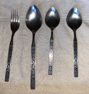 Oneida Community Posate in acciaio inox modello rotolo, lotto di 4 - Foto 1 di 3