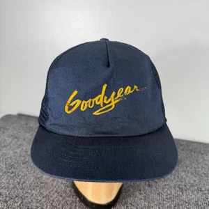 Vintage Good Year Tires Trucker Hat Adjustable Snapback Cap Script Logo - Picture 1 of 8