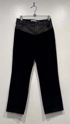 Pantalones cortos acampanados de pana de cuero de piel de cordero Alice + Olivia para mujer talla 2 LEER Foto 1 de 4