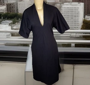 Anthropologie x Velvet Graham & Spencer Dress Knit Cotton V-Neck Pockets Sz M - Picture 1 of 7