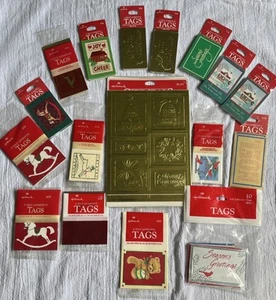 Vintage Hallmark Christmas Gift Tag New Lot of 17 Packages Sealed NOS Self Stick - Picture 1 of 6