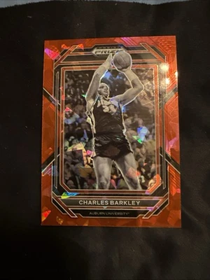 Selecciones de draft Panini Prizm 2023 Charles Barkley #85 rojo hielo agrietado paralelo - casi nuevo Foto 1 de 2