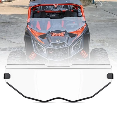 Front Half Windshield Windscreen For 2017-25 Can Am Maverick X3  XRS XDS Turbo R Foto 1 de 4
