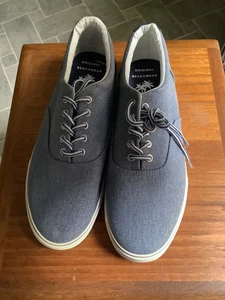 M&S Herren Original Beachware Größe 11 Hellblau/Grau Canvas Schuhe Neu - Bild 1 von 5