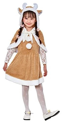 Clearstone Cosplay Christmas Milk Tea Reindeer Costume for Girls 140cm Brownfrom - Image 1 of 4