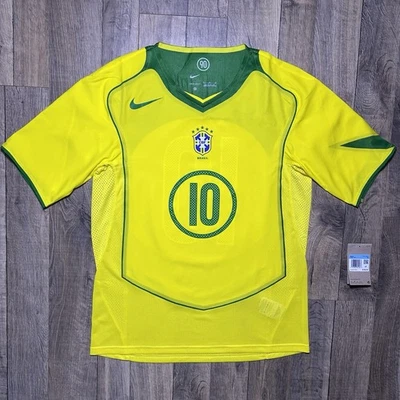 NWT Nike Ronaldinho Brazil 2004 Authentic Total 90 Soccer Jersey Reissue Men’s M - Image 1 of 4