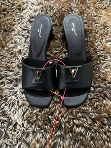 Louie Vuitton Black Mare Mule 39.5LV 9.5US Brand New - Picture 1 of 7