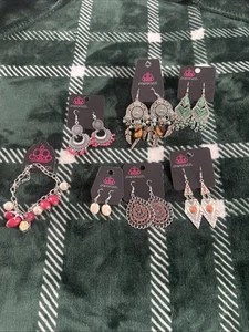 Paparazzi Gioielli Lotto di 7 Orecchini e Bracciale - Foto 1 di 8