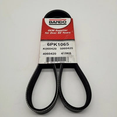 Water Pump & Alternator Belt For INFINITI QX4 Nissan Pathfinder, Bando 6PK1065 - Image 1 of 3