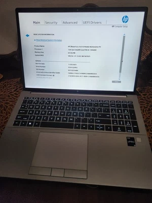 HP ZBook Fury 16 G10 2023 16” i9-13950HX 2.2GHz 64GB RAM 1TB SSD RTX 2000 Foto 1 de 4