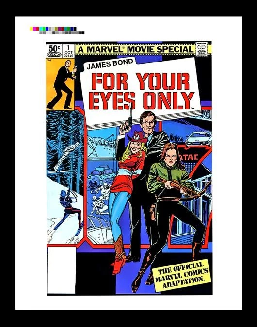 Howard Chaykin James Bond For Your Eyes Only #1 Cubierta de arte de producción rara Foto 1 de 1