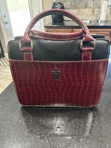 Christian Art Gifts Bible Carrier Handtasche 2006 Kunstleder Burgundy - Bild 1 von 10