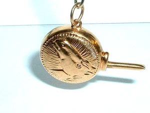 VINTAGE 18K GOLD ARGENTINIEN YERBA MATE TEE CHARM mit beweglichem Strohhalm - Bild 1 von 10