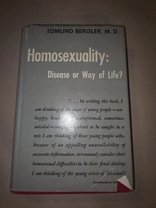 1956 Homosexuality: Disease or Way of Life by Edmund Bergler MD Hardcover - Picture 1 of 7