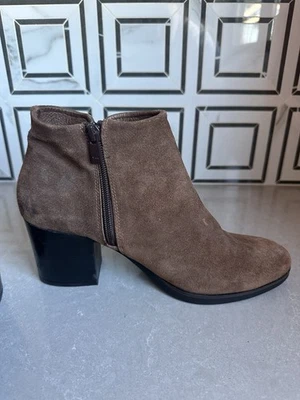 Botines Eric Michael Marrón Gamuza - Tacón Bloque Talla 8.5 - Excelente Estado Foto 1 de 4