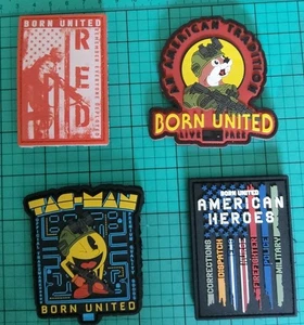 3 Zoll PVC Patches Haken & Schlaufe Menge 4  - Bild 1 von 5
