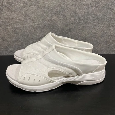 Easy Spirit Traveltime Traciee Slide Womens 6.5 White Lightweight Casual Sandals - Image 1 of 4
