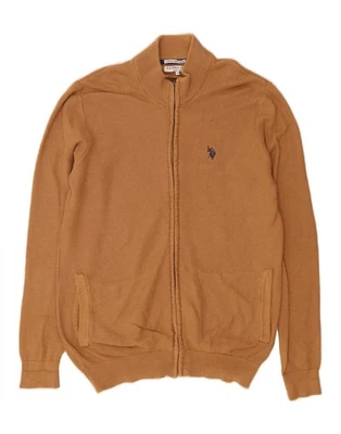 U.S. POLO ASSN. Mens Cardigan Sweater Medium Brown Cotton DP45 - Image 1 of 4