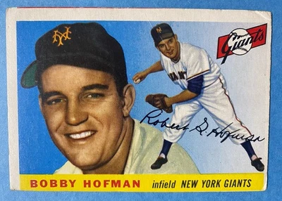 1955 Topps - Bobby Hofman #17 New York Giants Baseball Card - Image 1 of 2
