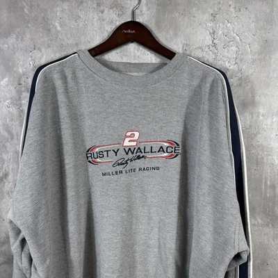 Suéter Chase Authentics Para Hombres XXL Gris Oxidado Wallace NASCAR Carreras Pullover Foto 1 de 4