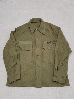 Vintage US Army Shirt Mens Medium OG-108 Cold Weather Field Wool Blend Military - Image 1 of 4