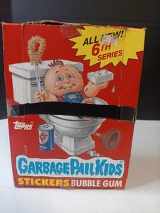 1986 Topps Garbage Pail Kinder Sticker Kaugummi Serie 6-Box mit 48 versiegelten Packungen - Bild 1 von 16