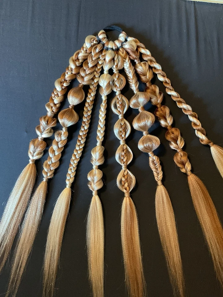 Colorido Reutilizable Trenzado Cola de Caballo Extensión Softbol Trenzas Festival Trenza Rave Foto 1 de 4