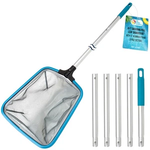 U.S. Pool Supply Swimming Pool, Spa 6ft Long Leaf Skimmer Net 13" Aluminum Frame - Picture 1 of 5